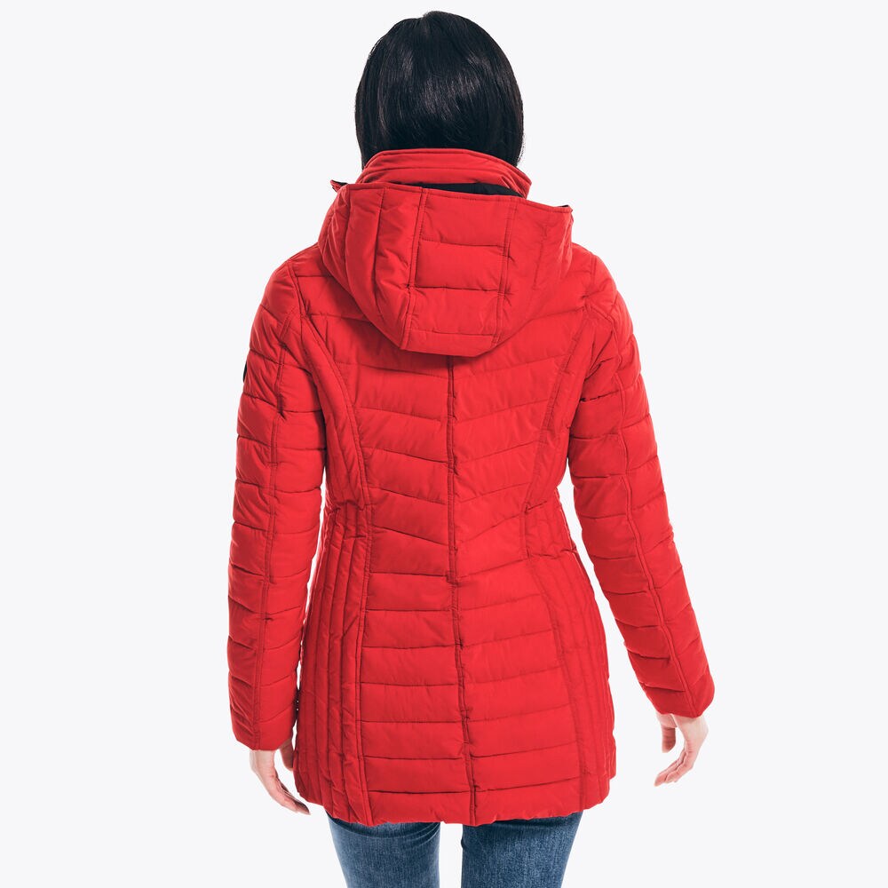 STRETCH HOODED JACKET,Tomales Red,large