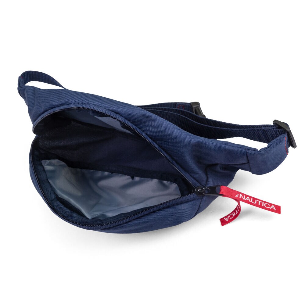 BRAND ICON LOGO BELT BAG,Navy,large