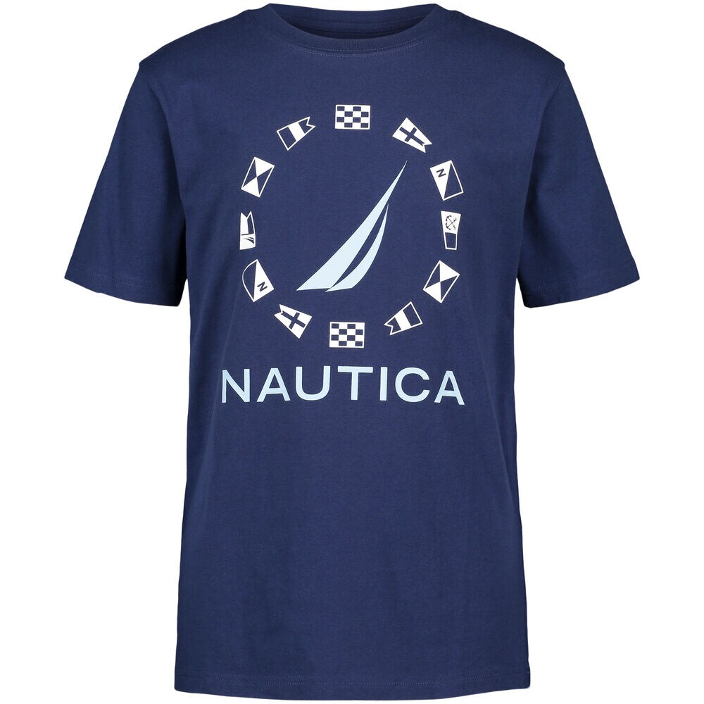 LITTLE BOYS' SIGNAL FLAGS GRAPHIC T-SHIRT (4-7),J Navy,large