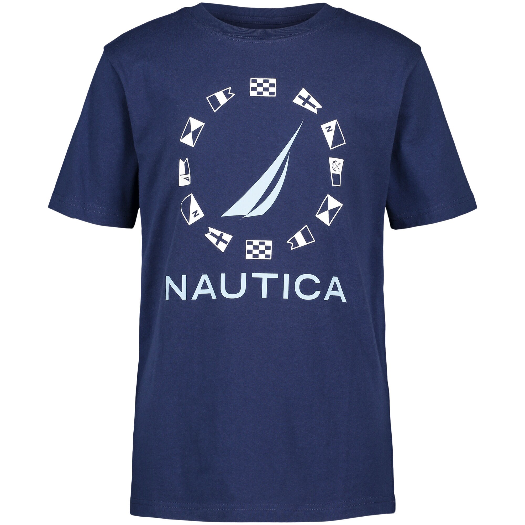 LITTLE BOYS' SIGNAL FLAGS GRAPHIC T-SHIRT (4-7),J Navy,large