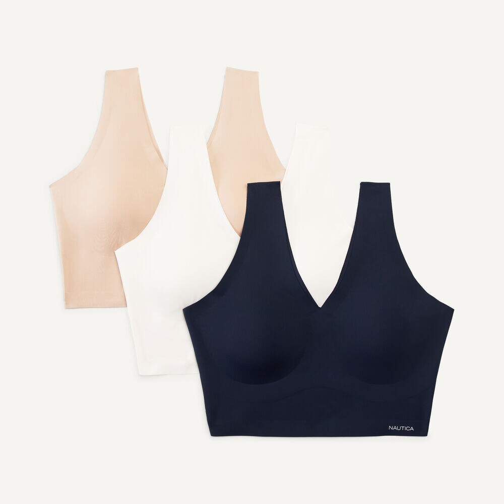 Laser Lounge Bra, 3-Pack,Workshirt Blue,large
