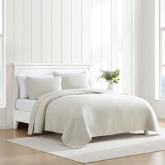 Seashore Stitch Beige Full/Queen Quilt-Sham Set,Vicuna,large