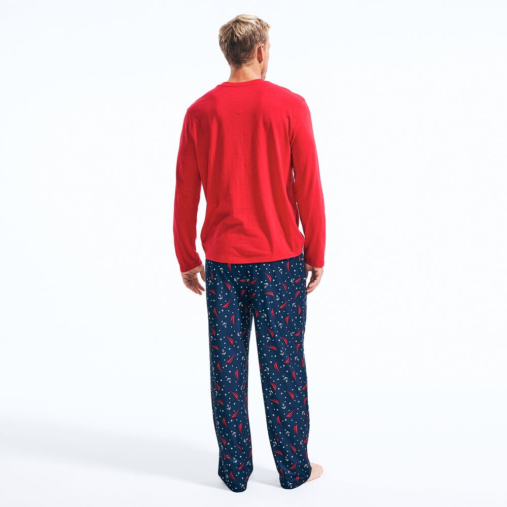 MEN'S NAUTICA FAMILY PAJAMA SET,Sapphire/Pitch Yellow,large