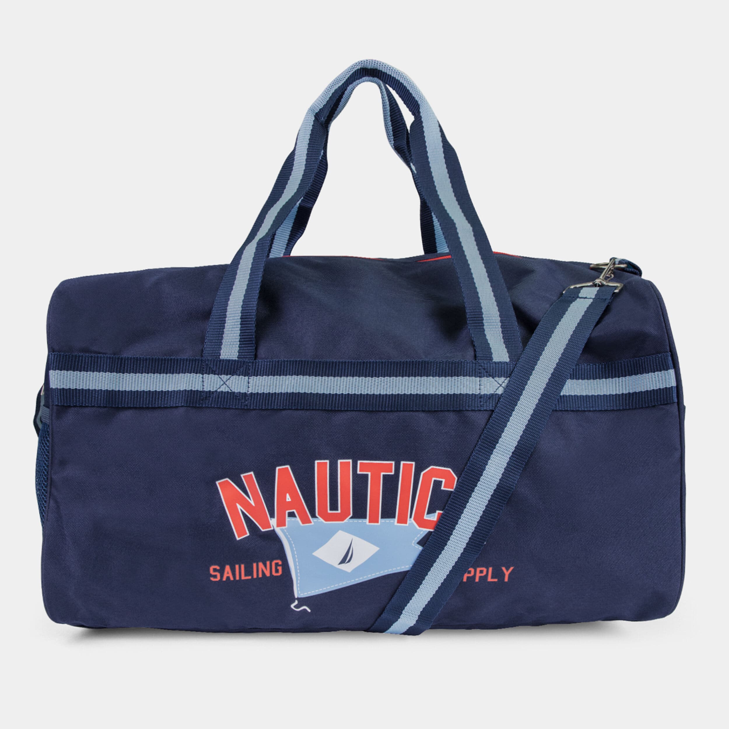 N83 LOGO GRAPHIC BARREL DUFFEL BAG | Nautica