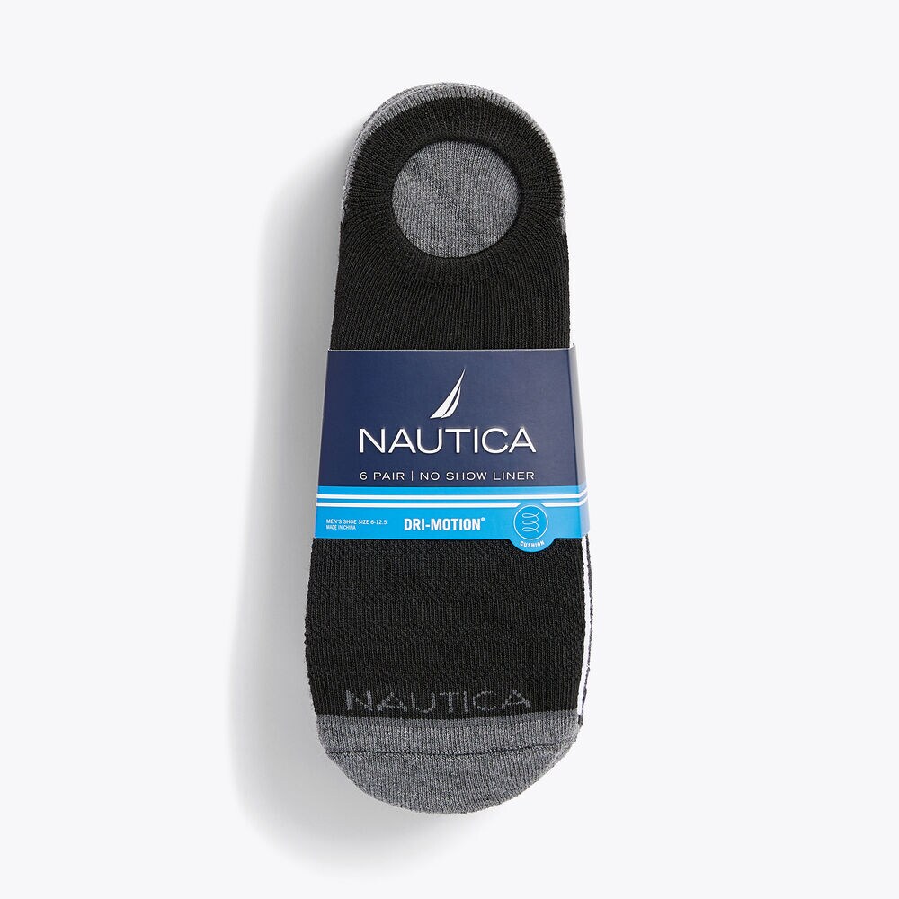 COMFORT CUFF SOCKS, 6-PACK,Black,large