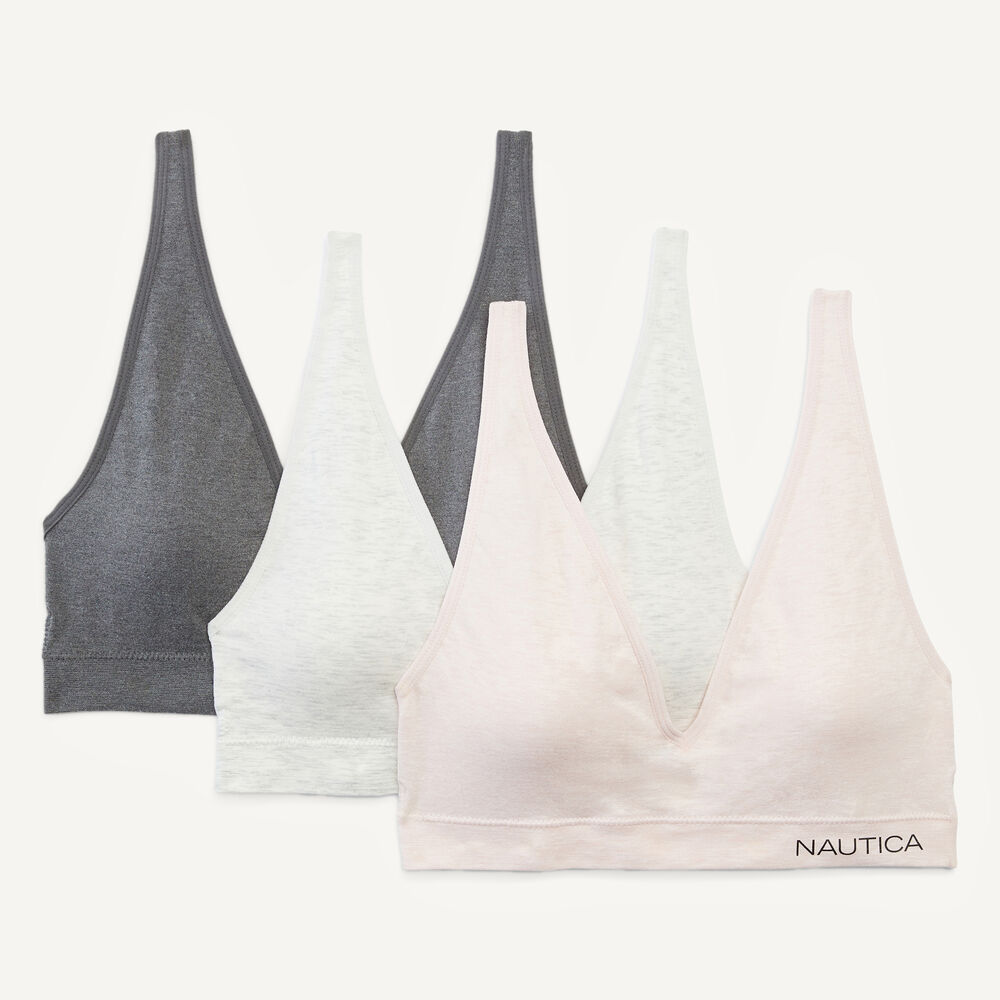 Seamless Lounge Bra, 3-Pack,Reckoning Red,large