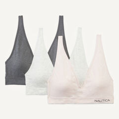 Seamless Lounge Bra, 3-Pack,Reckoning Red,large
