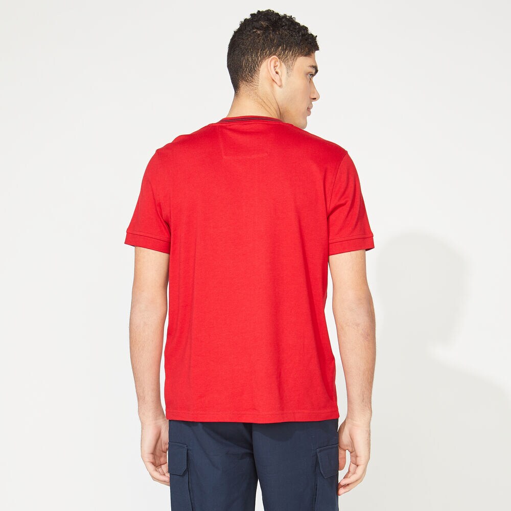 SLIM FIT STRIPE HENLEY,Nautica Red,large