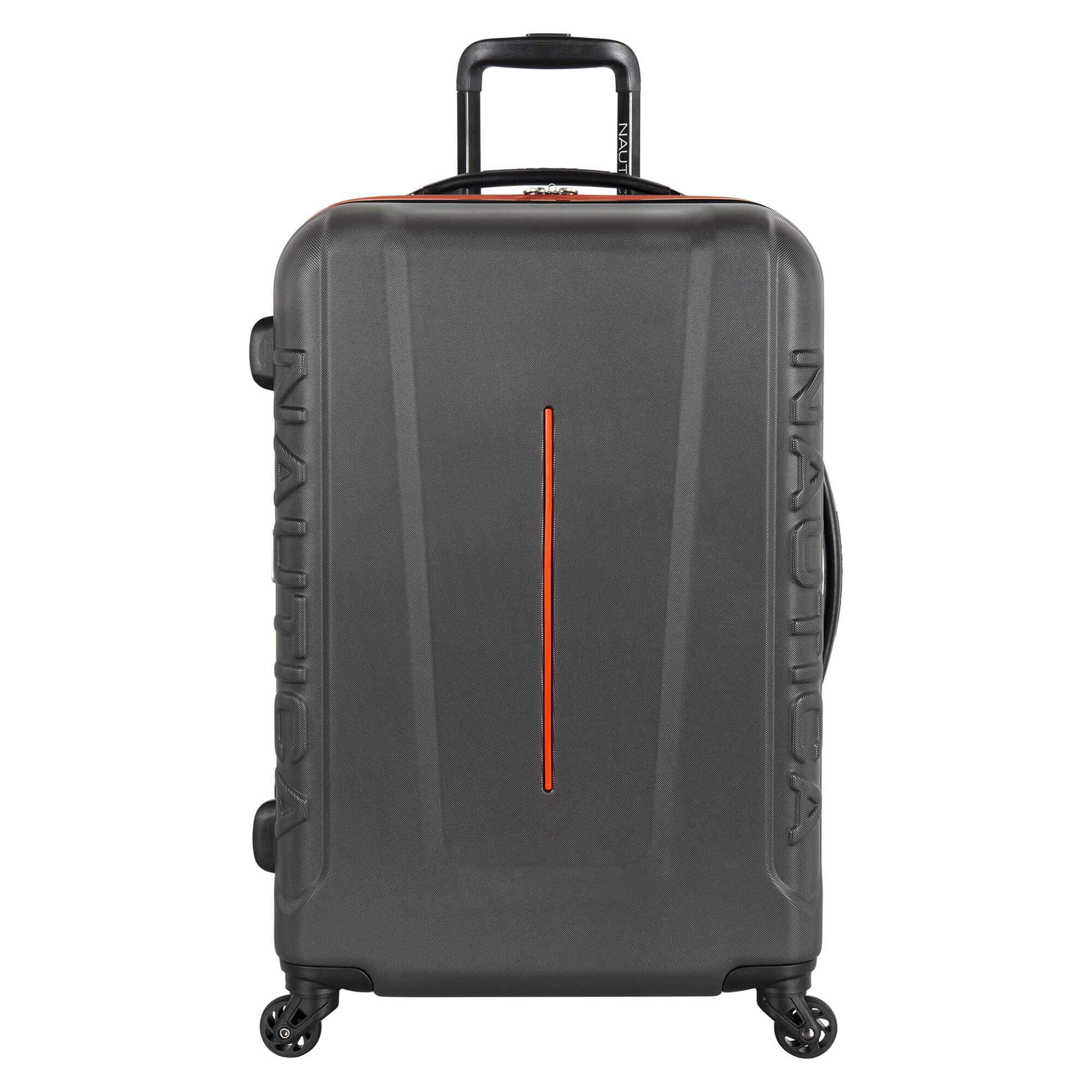 Vernon Bay 24" Hardside Spinner Luggage in Grey/Orange,Grey Heather,large