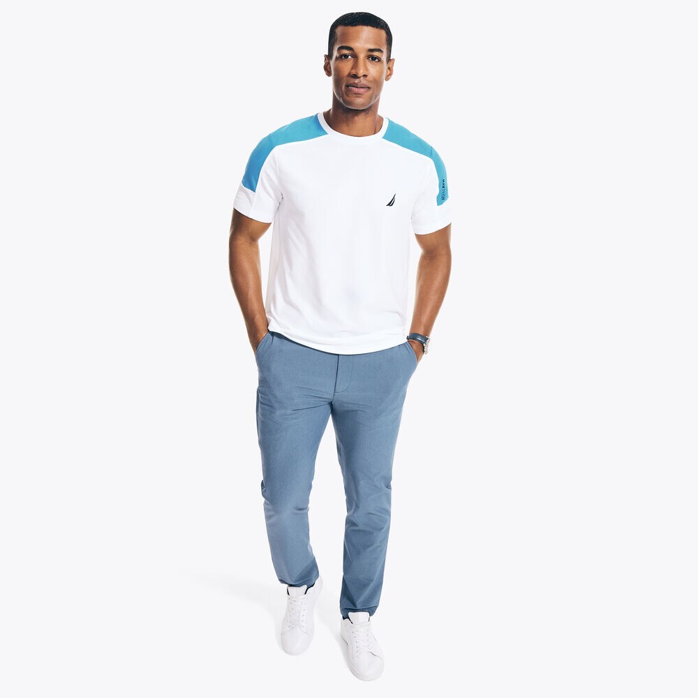 NAVTECH SUSTAINABLY CRAFTED PIECED T-SHIRT,Bright White,large