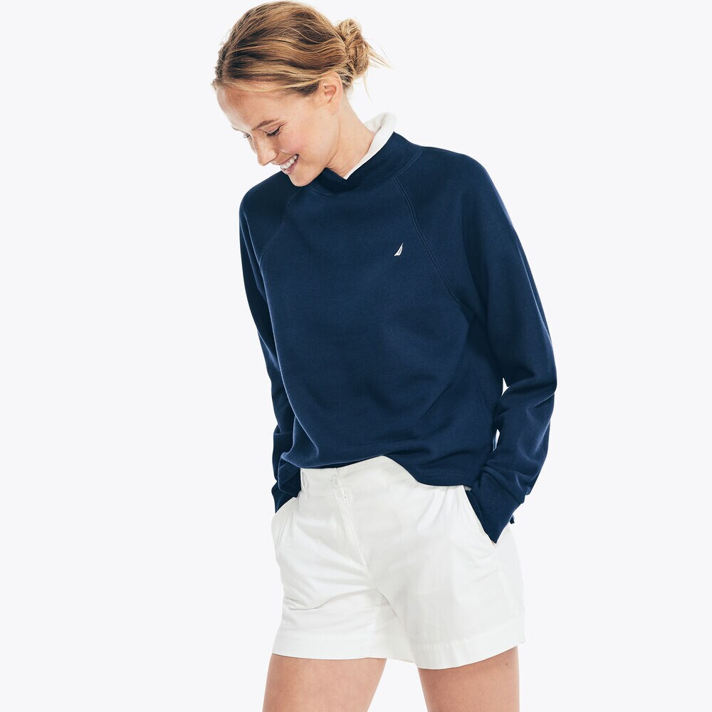 MOCK-NECK SWEATSHIRT,Stellar Blue Heather,large