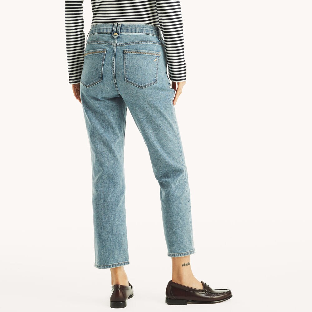 Mid-Rise Straight Denim,Star Sapphire,large