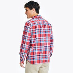 Madras Plaid Shirt,Sailor Red,large