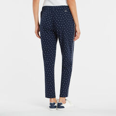FLORAL PRINTED PULL ON PANT,Stellar Blue Heather,large