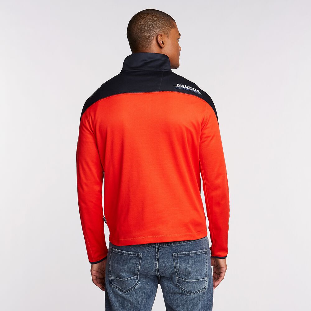 Competition Quarter-Zip Pullover,Firey Red,large