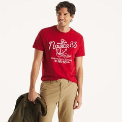 Yacht Club Graphic T-Shirt,Nautica Red,large