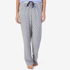 Polka Dot Waffle Knit Pajama Pants,Ice Mist,large