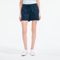 5" DOT PRINT LINEN SHORT,Stellar Blue Heather,large