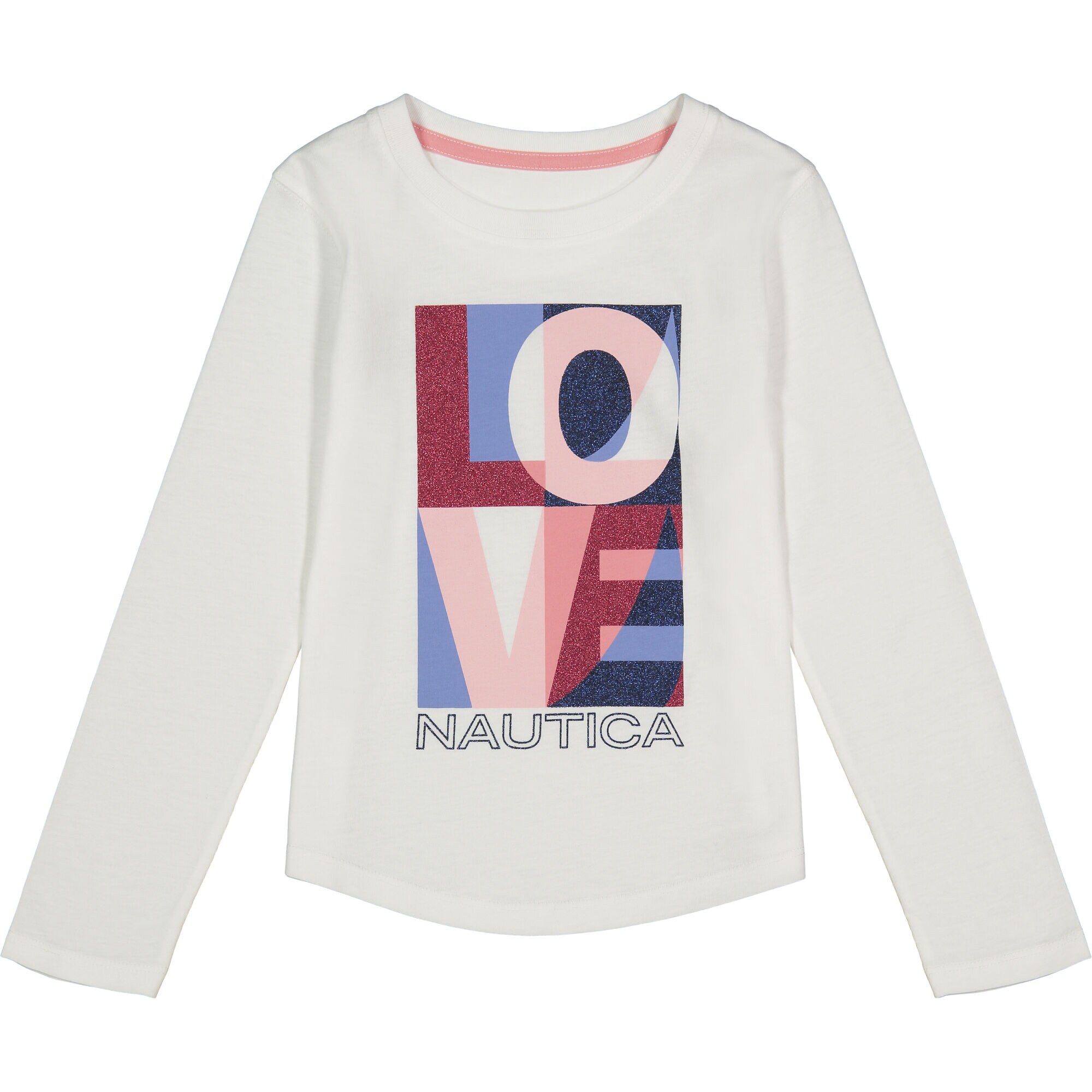 LITTLE GIRLS' LOVE GRAPHIC LONG-SLEEVE T-SHIRT (4-7),Antique White Wash,large