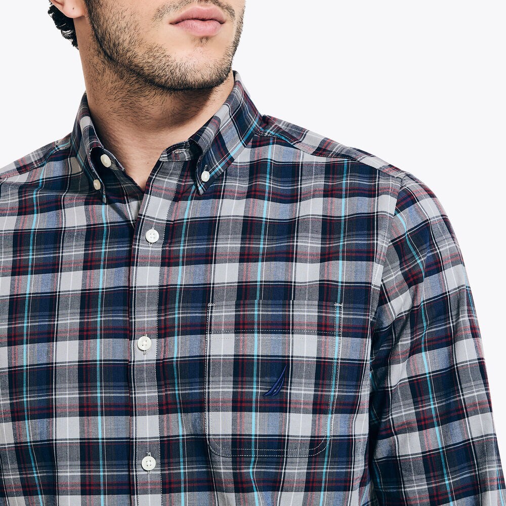 Sustainably Crafted Plaid Shirt,Griffin Grey,large