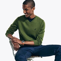 Navtech V-Neck Sweater,Vibe Green,large