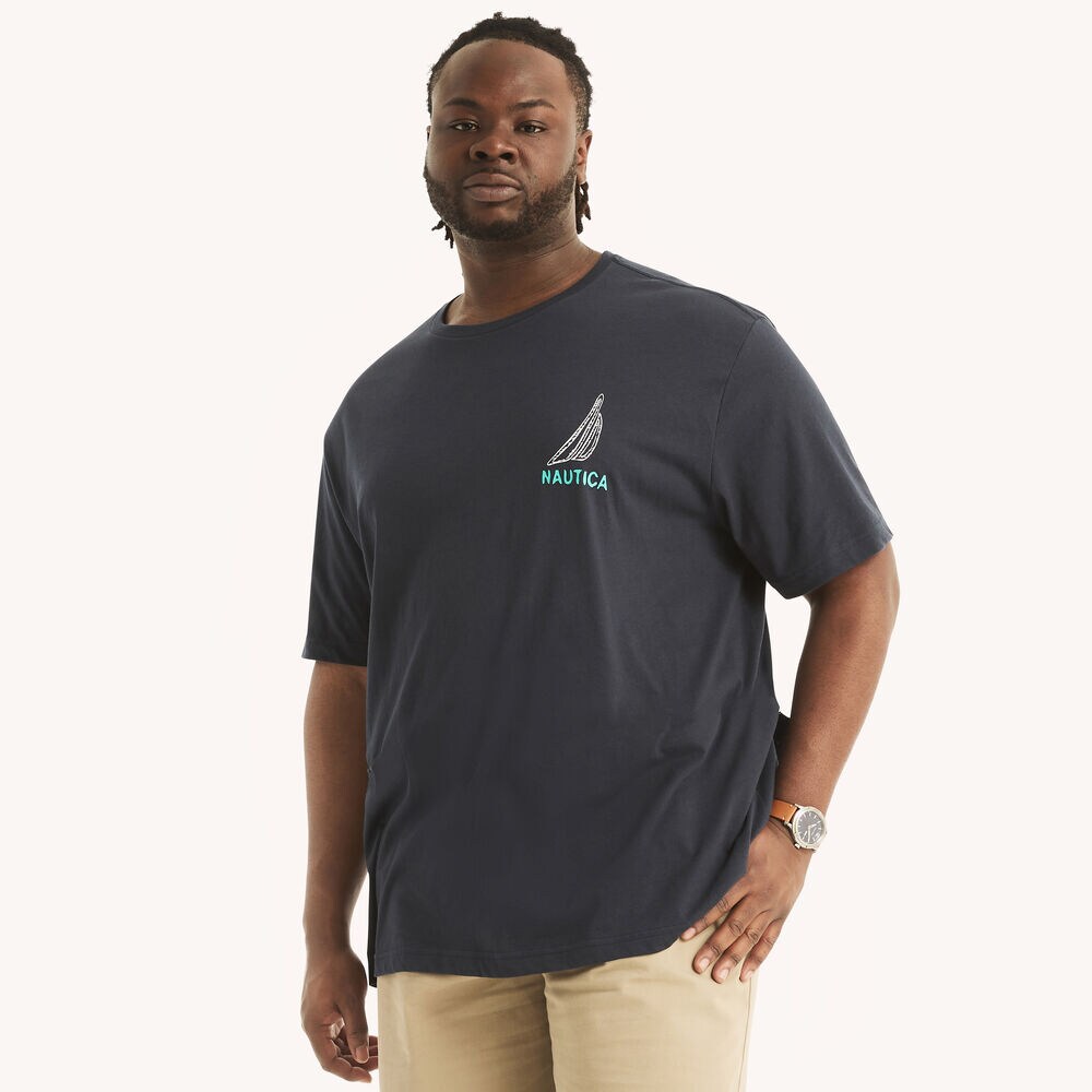 Big & Tall Sailing Knots Graphic T-Shirt,Navy,large