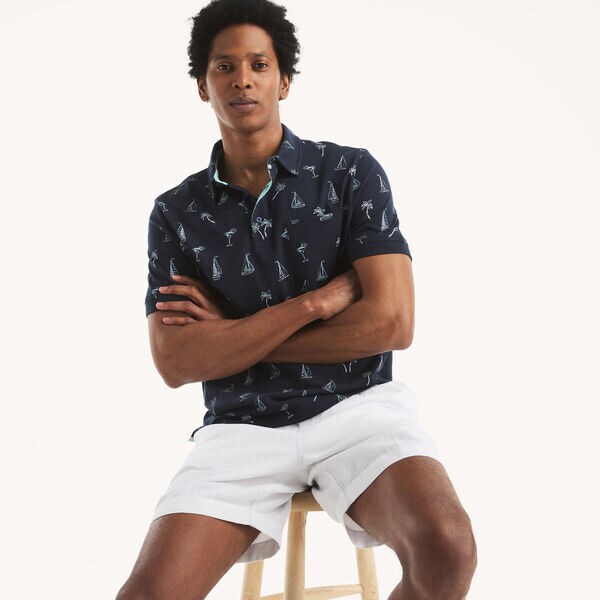 Classic Fit Printed Polo