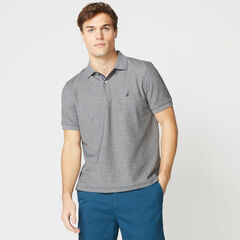 CLASSIC FIT DECK POLO,Charcoal Heather,large