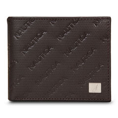 Repeat Logo Bi-Fold Wallet,Brown Stone,large