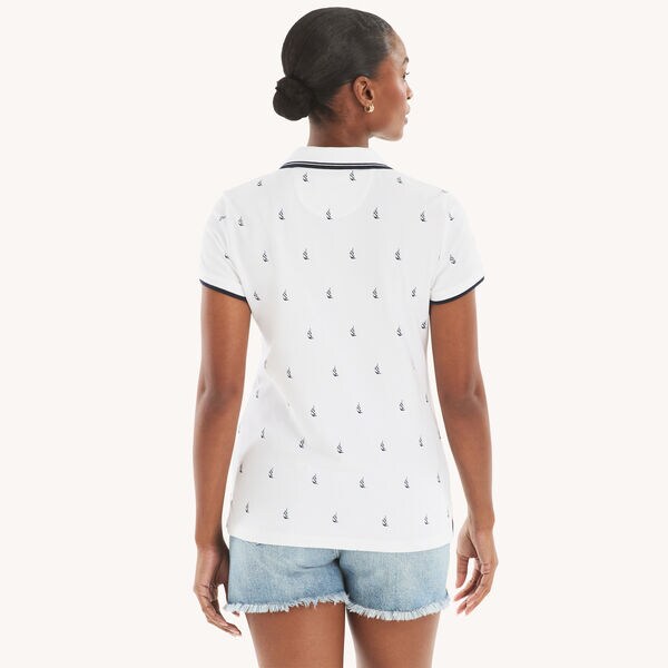 Printed Split-Neck Polo