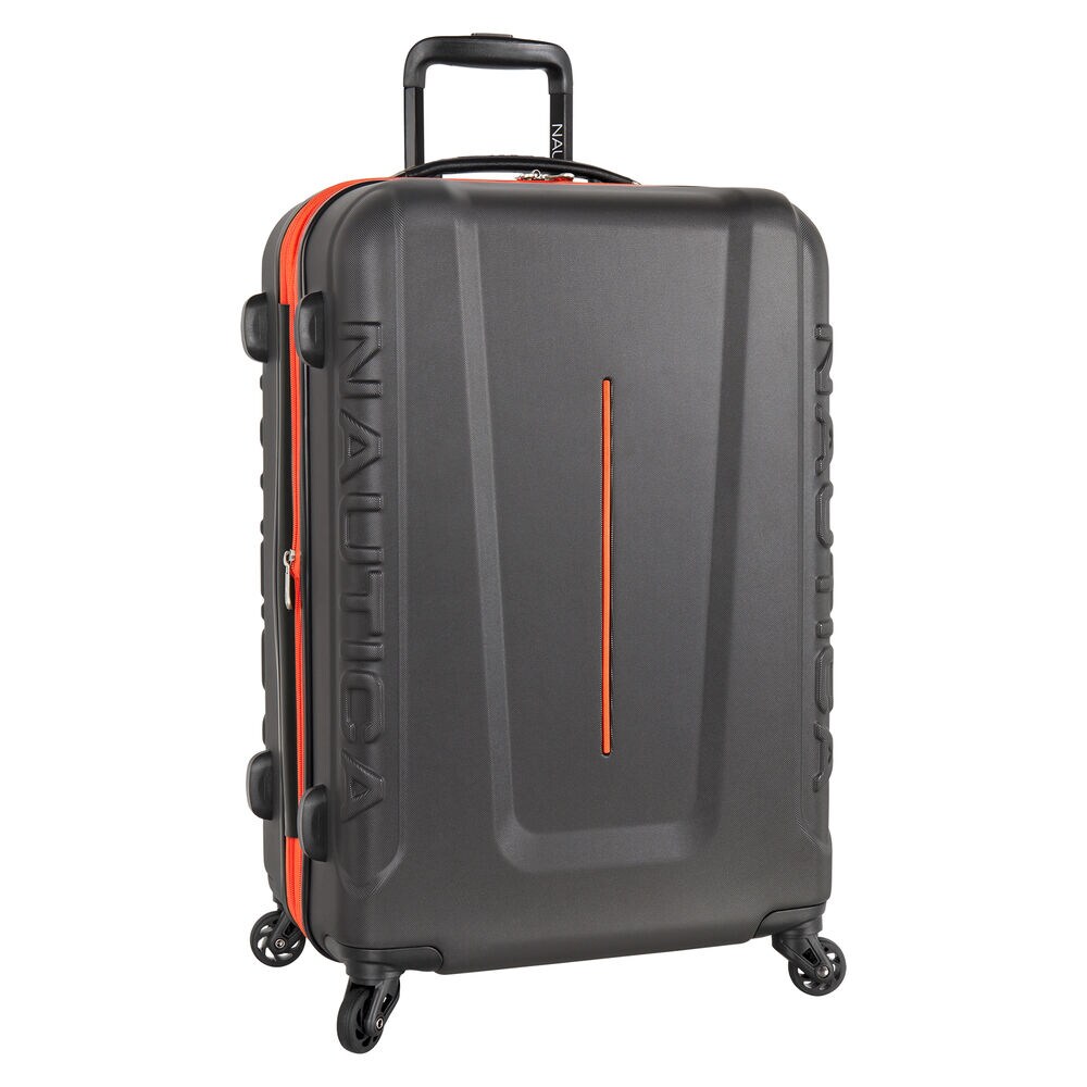 Vernon Bay 24" Hardside Spinner Luggage in Grey/Orange,Grey Heather,large