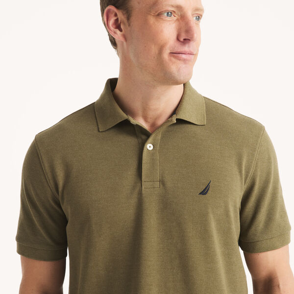 Classic Fit Heather Deck Polo