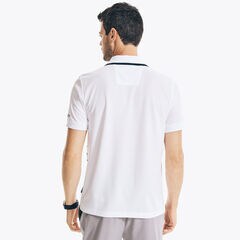 NAVTECH SUSTAINABLY CRAFTED CLASSIC FIT CHEST-STRIPE POLO,Bright White,large