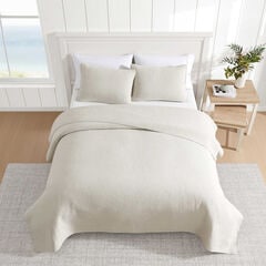 Seashore Stitch Beige Full/Queen Quilt-Sham Set,Vicuna,large