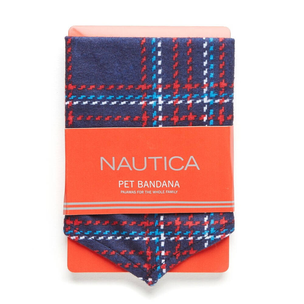 PET PLAID BANDANA,Sapphire/Pitch Yellow,large
