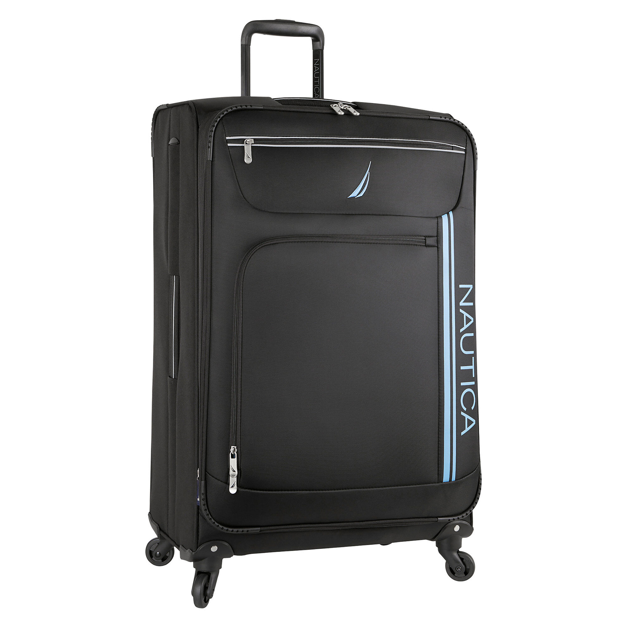 Washboard 28" Expandable Spinner Luggage,Black,large