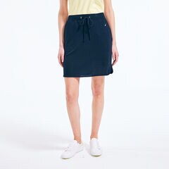 SOLID KNIT SKIRT,Stellar Blue Heather,large