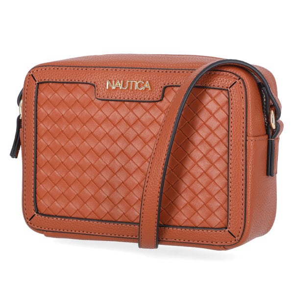 Woven Camera Crossbody Bag