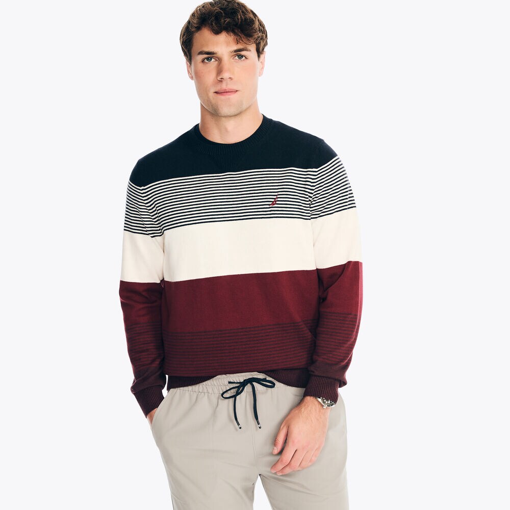 Navtech Colorblock Sweater,Rio Red,large