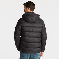 PUFFER JACKET WITH REMOVABLE HOOD,Black,large