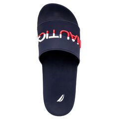 Logo Slide Sandal,Ice Blue,large