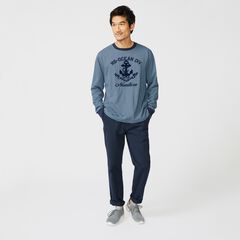 ANCHOR GRAPHIC LONG-SLEEVE T-SHIRT,Aquadream,large