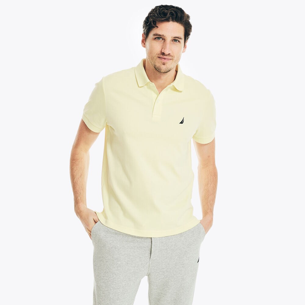 SLIM FIT INTERLOCK POLO,French Vanilla,large