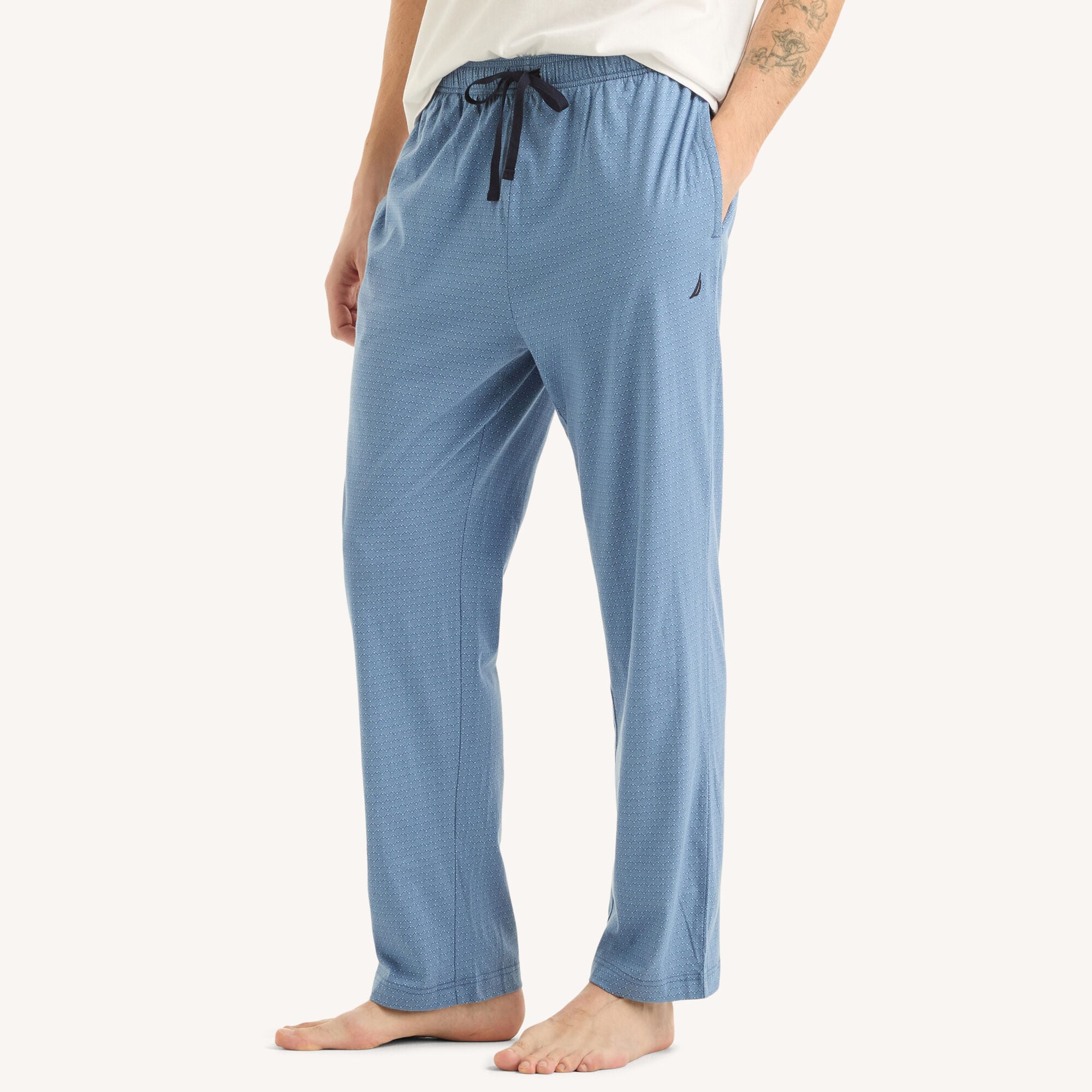 Knit Printed Pajama Pant,Nite Sea Heather,large