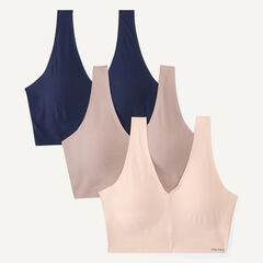 Bralette, 3-Pack,Dark Brown,large