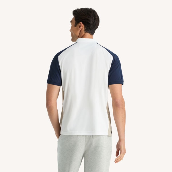 Classic Fit Colorblock Zip-Up Polo