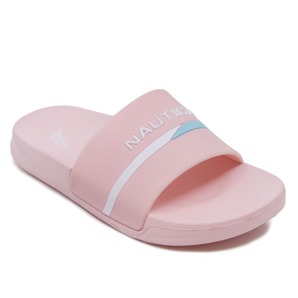 GIRLS' LOGO SLIDE SANDAL,Pink,large