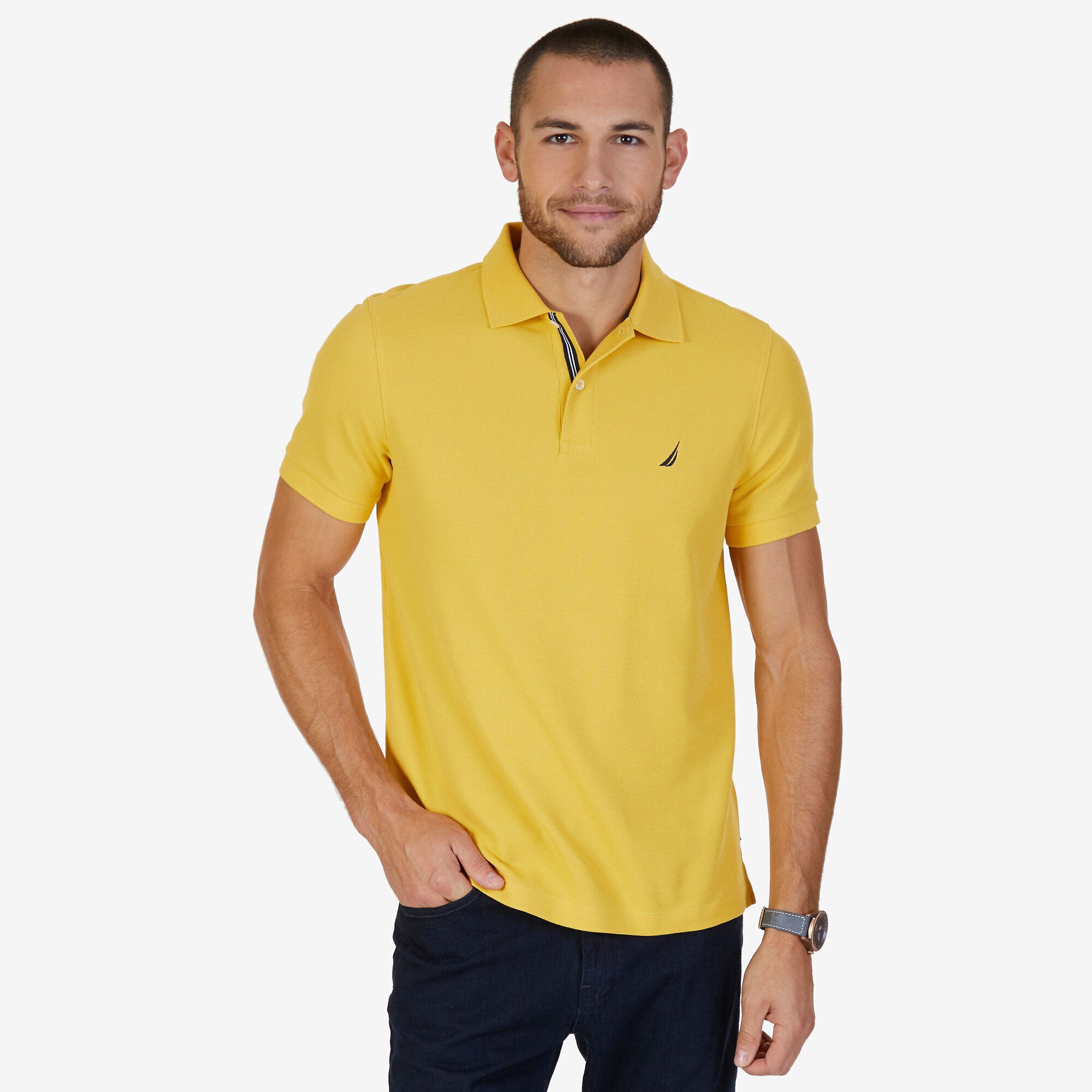 calvin klein white polo t shirt