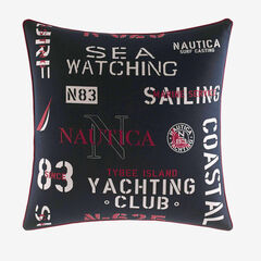 Heritage Square Pillow,Navy,large