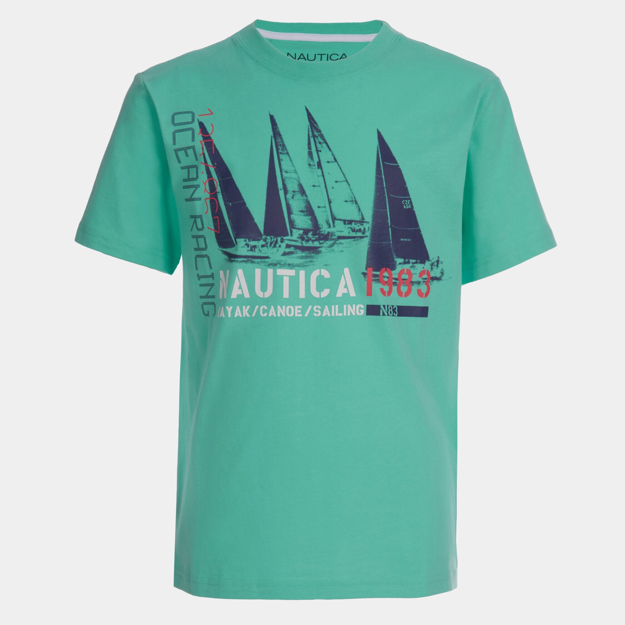 LITTLE BOYS' OCEAN RACING GRAPHIC T-SHIRT (4-7),Mint Spring,large